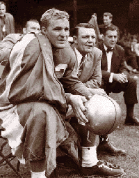 Bobby Layne and Coach Buddy Parker, Detroit Lions
